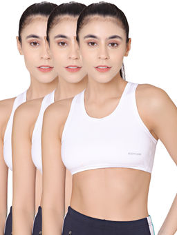 Bodycare - Pack of 3 Sports Bra In White Colour