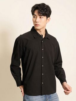Bene Kleed - Men Black Pure Cotton Oversize Casual Shirt
