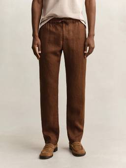 GANT - Men Brown Pure Linen Trouser