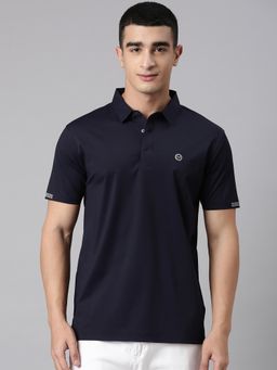 Classic Polo - Men'S Dark Navy Blue Slim Fit Solid Premium Cotton Polo T-Shirt
