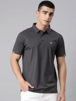 Classic Polo - Men'S Charcoal Grey Slim Fit Solid Premium Cotton Polo T-Shirt