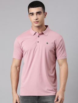 Classic Polo - Men'S Pink Slim Fit Solid Premium Cotton Polo T-Shirt