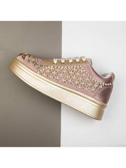 RETTROSE - Mauve Resham Pearl Sneakers