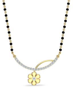DISHIS - 14k BIS Hallmark Yellow Gold and Diamond Tanmaniya Pendant