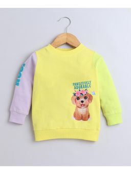 Bumzee - Yellow Girls Full Sleeves Cotton Sweatshirt