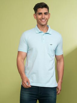 Crocodile - Blue Stripes Slim Fit Polo T-Shirt