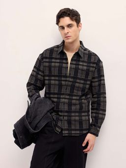 The Bear House - Black Checks Relaxed Fit Shirt