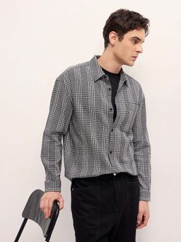 The Bear House - Black Checks Relaxed Fit Shirt