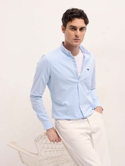 The Bear House - Blue Stripes Slim Fit Shirt