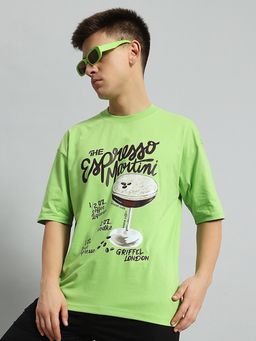 Griffel - Men Printed Applique Parrot T-Shirt