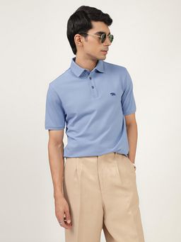 Andamen - Regular Fit Casual Mens Blue Polo T-Shirt