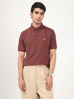 Andamen - Regular Fit Casual Mens Brown Polo T-Shirt