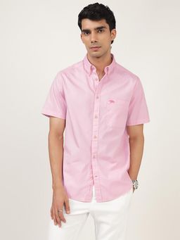 Andamen - Casual Mens Pink Patch Pocket Regular Fit Shirt
