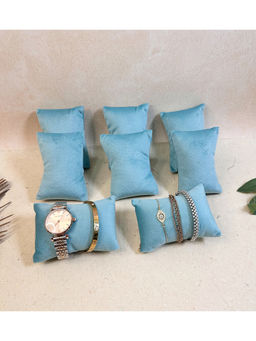 La Trove - Luxury Seagreen Velvet Watch Organizer Pillows (Pack of 8)