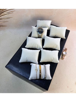 La Trove - Luxury White Flock Watch Organizer Pillows (Pack of 8)
