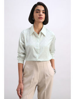 Allen Solly - Women Light Green Print Long Sleeves Shirt