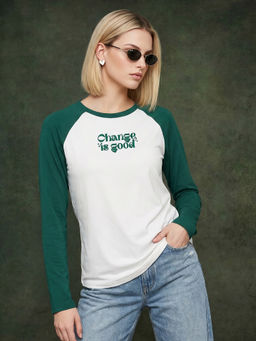 JUNEBERRY - Women's Printed Raglan Sleeve T-Shirt