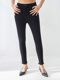 Miss Chase - Women's Black Skinny Stretchable Denim Jeans