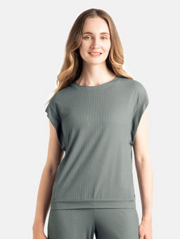 Jockey - Wz20 Women Microfiber Elastane Stretch Hybrid T-Shirt-Green