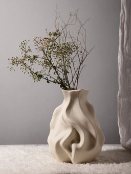 Glimpse Homes - White Whispering Waves Vase