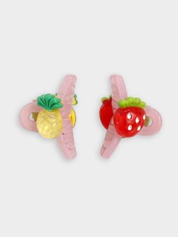 Mi Arcus - Fruit Pattern Design Hair Claws-Cluture For Girls Pack Of 2