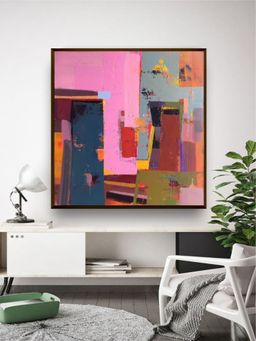 The Art House - Abstract Painting Multicolor (30X30 Inches)