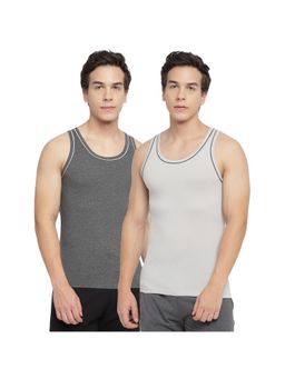 La Intimo - Multicolor Modish Regular Gym Vest (Pack of 2)