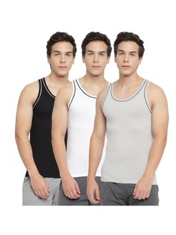 La Intimo - Modish Multi-Color Gym Vest (Pack of 3)