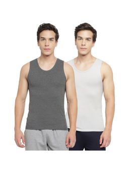 La Intimo - Multicolor Broad Support Solid Vest (Pack of 2)