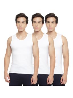 La Intimo - Broad Support White Vest (Pack of 3)