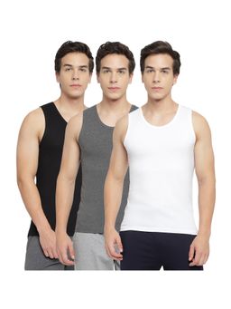 La Intimo - Multicolor Broad Support Regular Vest (Pack of 3)
