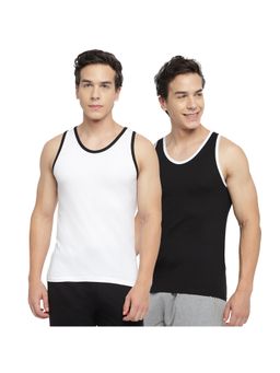La Intimo - Multicolor Fancy Comfort Regular Vest (Pack of 2)