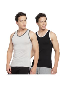 La Intimo - Multicolor Fancy Comfort Pull On Vest (Pack of 2)