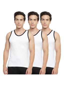 La Intimo - Fancy Comfort White Vest (Pack of 3)