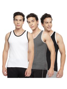 La Intimo - Multicolor Fancy Comfort Regular Vest (Pack of 3)