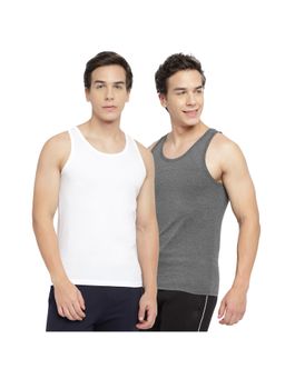 La Intimo - Multicolor Regular Restful Solid Vest (Pack of 2)