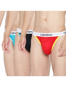 La Intimo - Multicolor Pull On Thigh High Brief (Pack of 3)