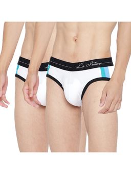 La Intimo - Double Stripe White Brief (Pack of 2)