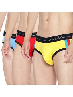 La Intimo - Multicolor Double Stripe Classic Brief (Pack of 3)