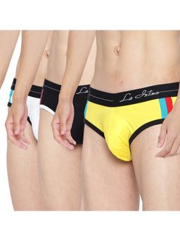 La Intimo - Multi-Color Double Stripe Classic Brief (Pack of 3)