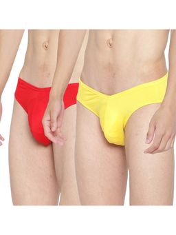 La Intimo - Multicolor Solid Ultra-Soft Classic Brief (Pack of 2)