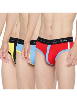 La Intimo - Multicolor Retro Style Brief (Pack of 3)