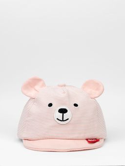 Kicks and Crawl - Pinkie Bear Baby Cap (6-18 Months)