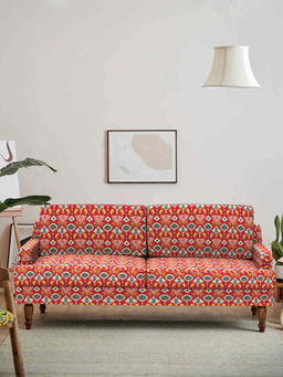 Chumbak - Nawab Couch - Red Ikkat