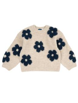 Chicco - Girls Beige Printed Sweater