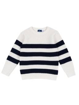 Chicco - Boys White Striped Sweater