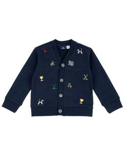 Chicco - Boys Navy Blue Embroidered Sweater