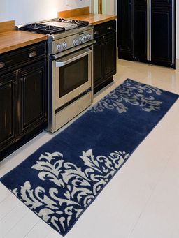 Saral Home - Microfiber Kitchen-Bedside Runner-Blue-50X180 Cm