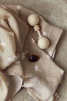 H&M - Beige Muslin Baby Blanket