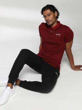 maroon puma shirt